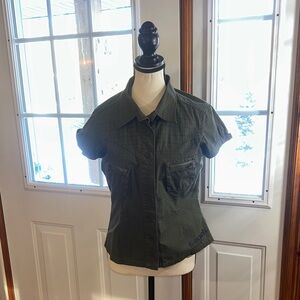 Bench Olive Green Button-Up Shirt
